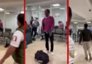 Video| #Cancún #QuintanaRoo Sujeto amenaza con un vidrio a pasajeros y agentes de #INM en el aeropuerto